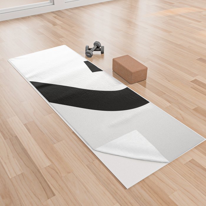 Number 2 (Black & White) Yoga Towel