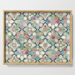 Muted Moroccan Mosaic Tiles Serving Tray
