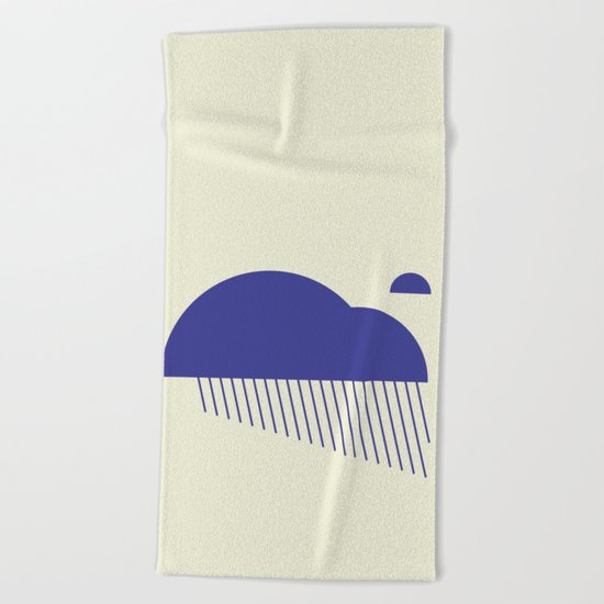 Minimal Clouds Rain Beach Towel