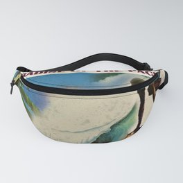Hawaii Surfer's Paradise of the Pacific - Land of Aloha Vintage Poster Fanny Pack