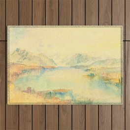 Joseph Mallord William Turner Lake Lucerne, with the Rigi Outdoor Rug
