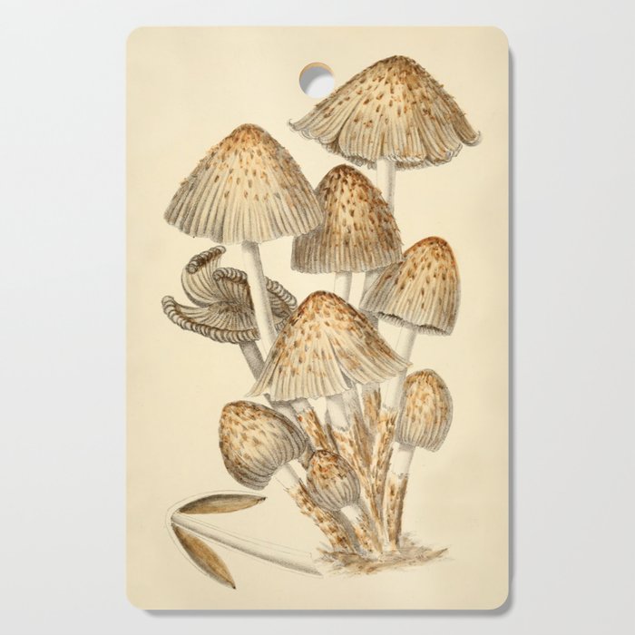 Inky Cap Mushrooms Cutting Board