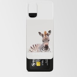 Zebra in a Bathtub, Zebra Taking a Bath, Zebra Bathing, Bathtub Animal Art Print By Synplus Android Card Case