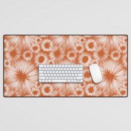 Terracotta Boho tie dye pattern Desk Mat