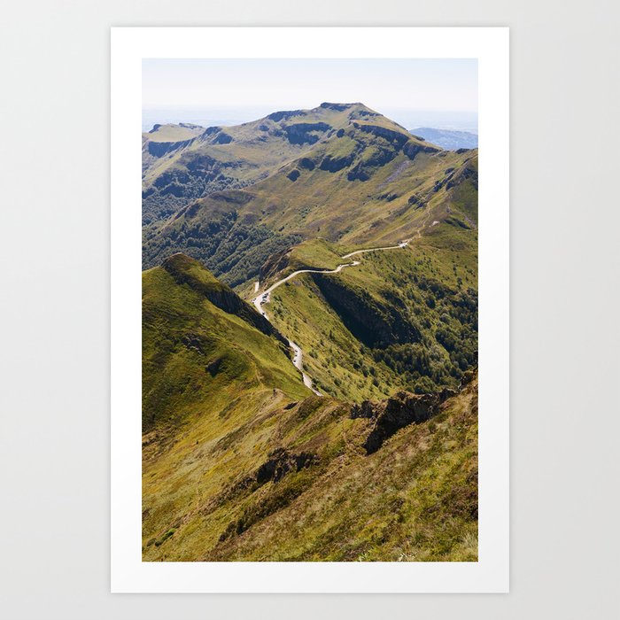 Mountain view from Puy Mary | Auvergne, Cantal, France, Europe | landscape photography Art Print