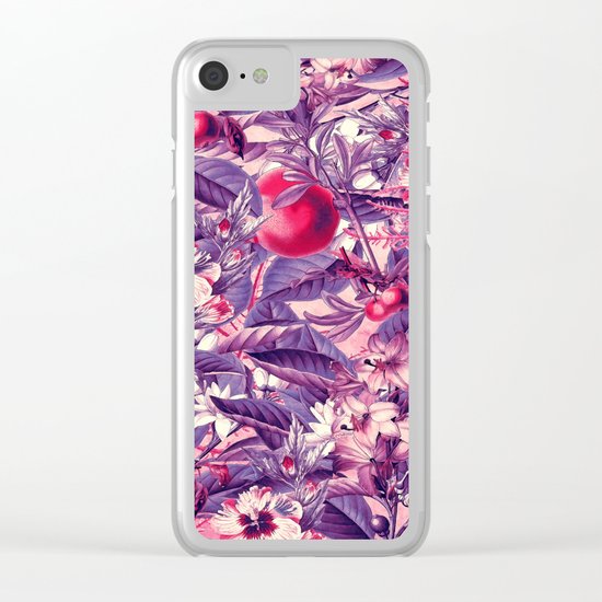 flowers 9 purple Clear iPhone Case