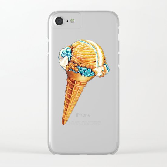 Space Ice Cream Clear iPhone Case