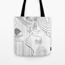 Abstract Line Lady Tote Bag