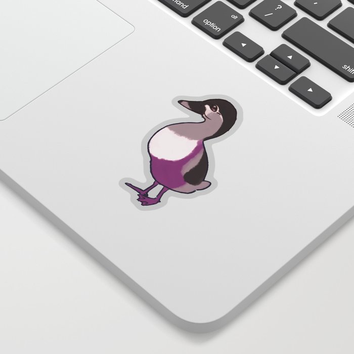 asexual duck pride Sticker