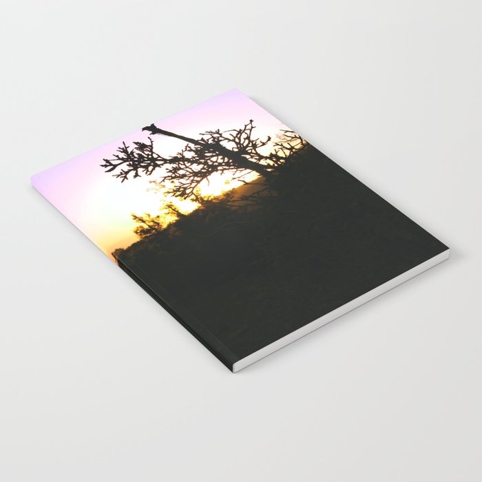 Landscape sunset photo blue sky with clouds Art Print Notebook