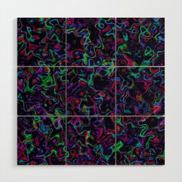 Psychedelic Waves Wood Wall Art