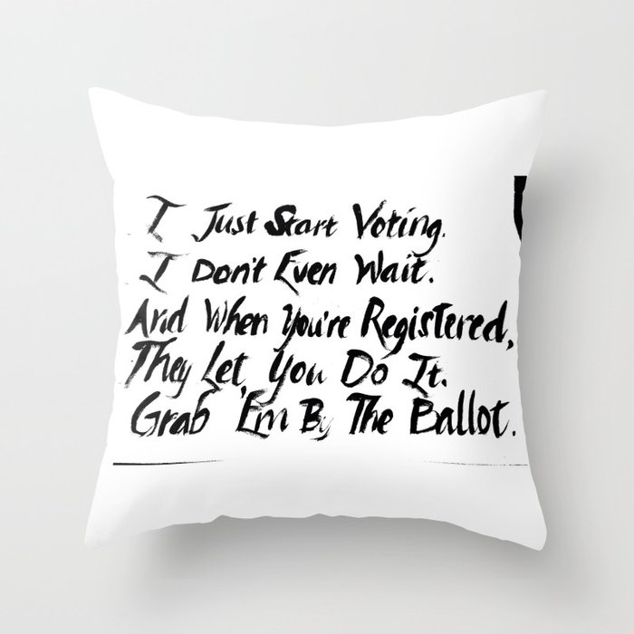 I Just Start Voting Throw Pillow
