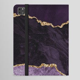 Agate Purple Gold Glitter Design iPad Folio Case