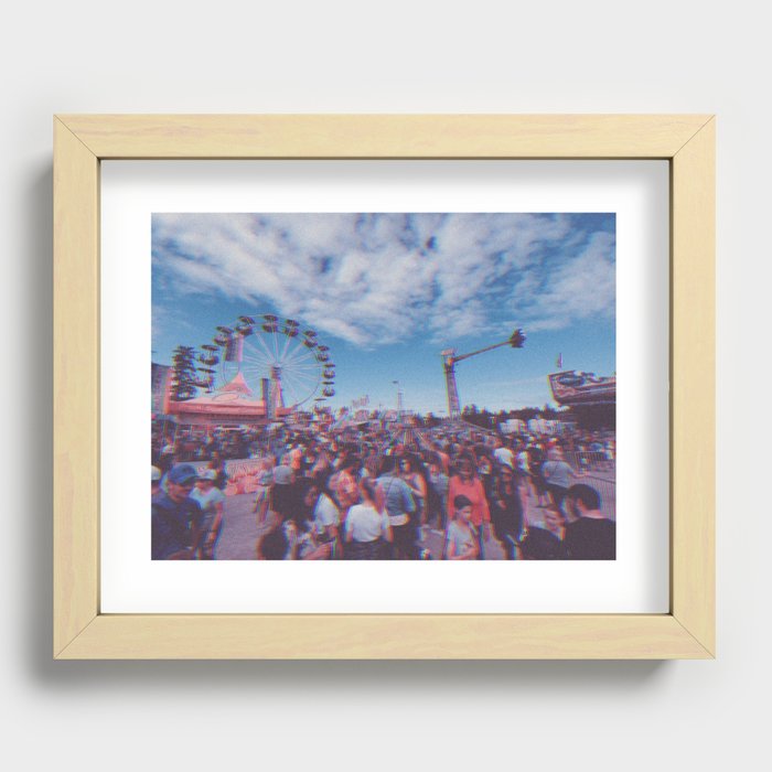 Fair Carnival Rides Recessed Framed Print