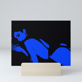 Seductive Look Blue & Black Mini Art Print