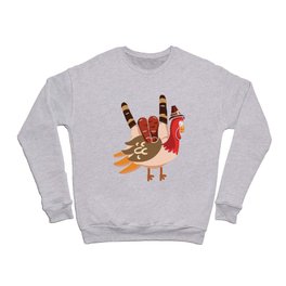 Autumn Fall Turkey Rock Sign Thanksgiving Crewneck Sweatshirt