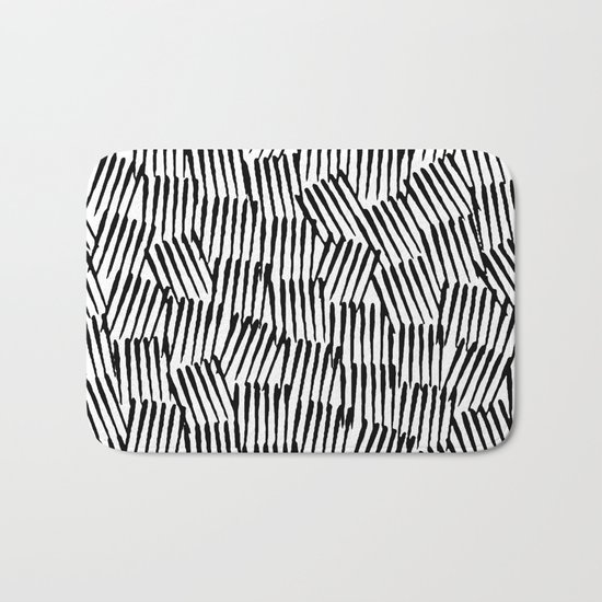 Crosshatched yourself Bath Mat