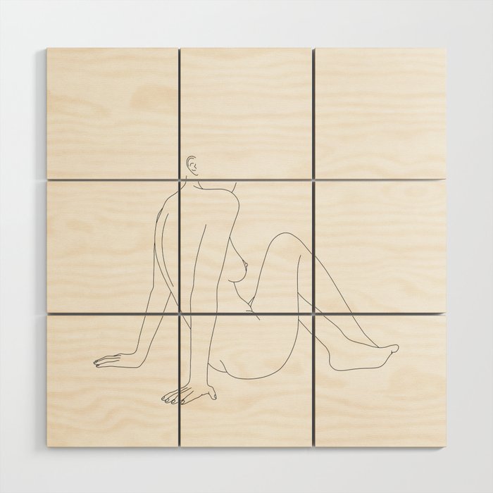 Nude Figure Illustration - Natalia Wood Wall Art