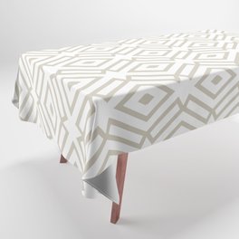 Beige and White Ornamental Shape Pattern 7 Pairs DE 2022 Trending Color Bay Salt DET642 Tablecloth