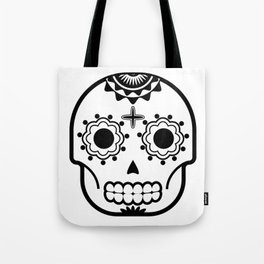 white skull Tote Bag