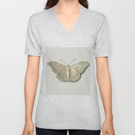 White Moth V Neck T Shirt