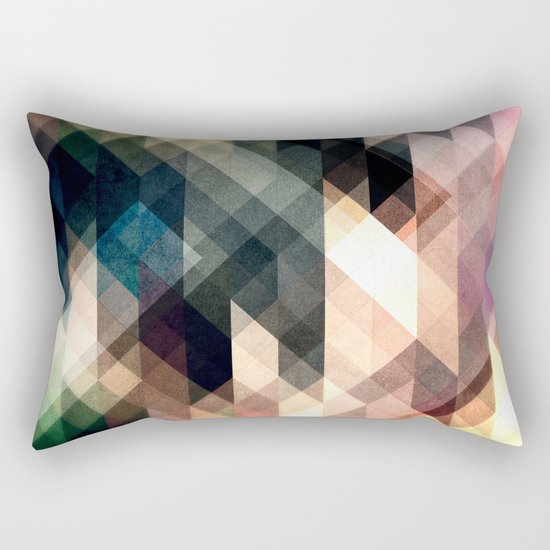 Textured Geometric Abstract Rectangular Pillow