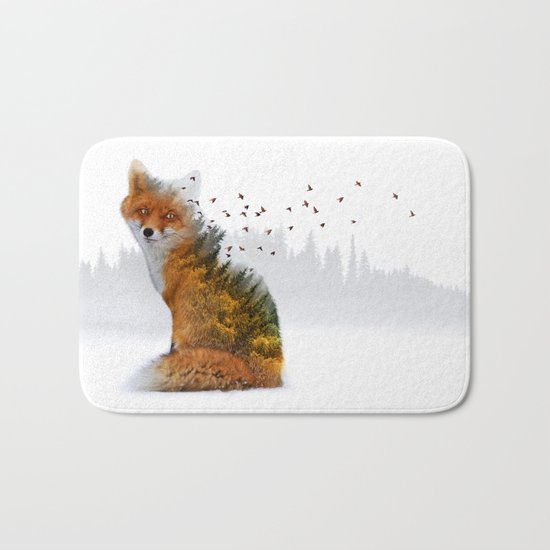 Wild I Shall Stay | Fox Bath Mat