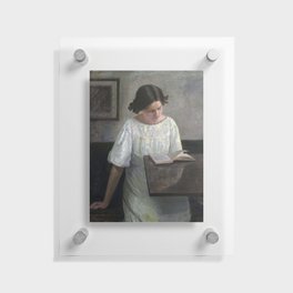 Carl Holsoe The Artist's Wife in White Reading a Book Floating Acrylic Print