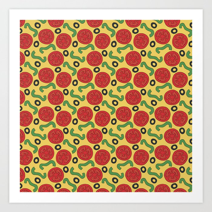 Pizza Topping Practice Artwork Print by means of northernwhimsy picture regarding Printable Pizza Toppings titled Pizza Topping Practice Artwork Print as a result of northernwhimsy