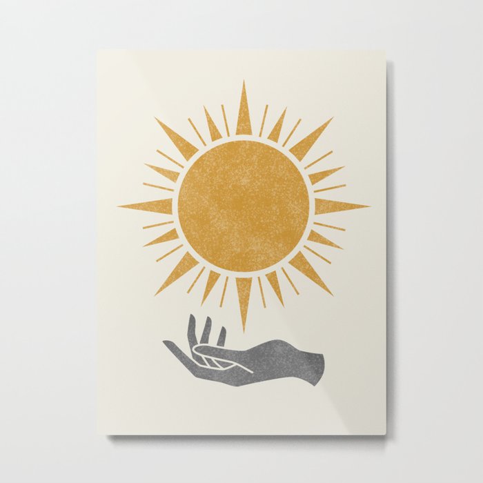 Sunburst Hand Metal Print