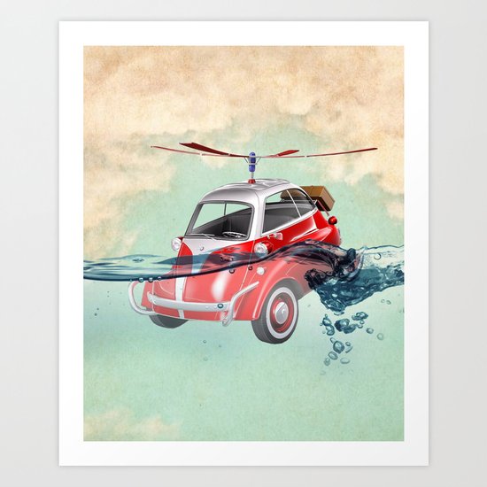 Isetta all terrain vehicle Art Print