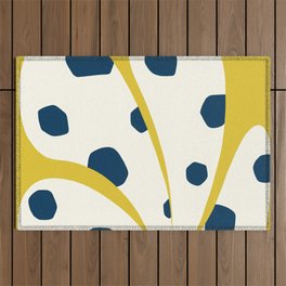 Spots patterned color leaves 10 Outdoor Rug