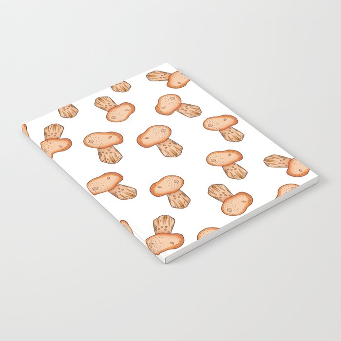 Cute Mushroom Lover Seamless Print Pattern Notebook