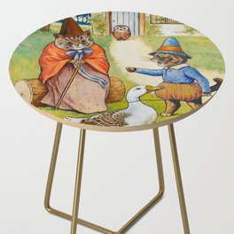 Mother Goose at Home by Louis Wain  Side Table