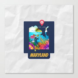 Maryland state  Canvas Print