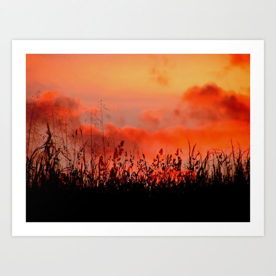 Rainbow Sundown Art Print