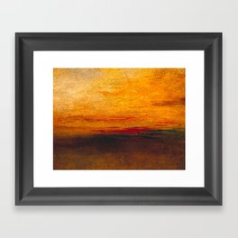Joseph Mallord William Turner Sunset Framed Art Print