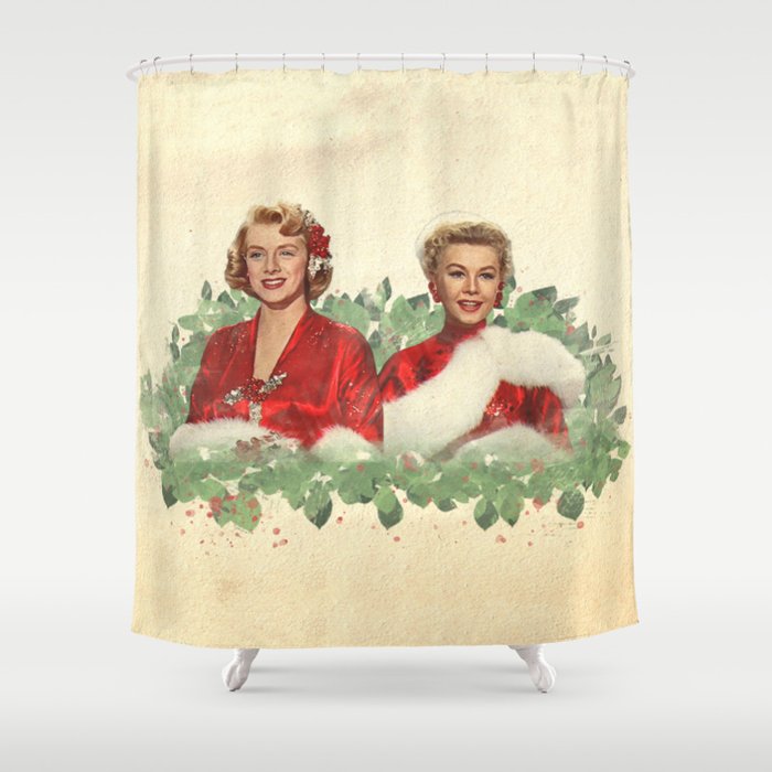 Sisters - A Merry White Christmas Shower Curtain