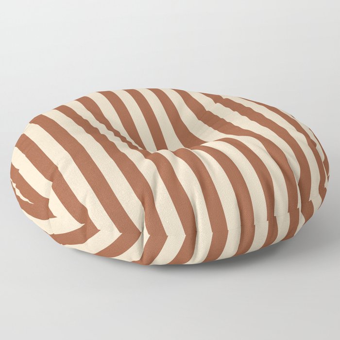 Vintage brown stripes Floor Pillow