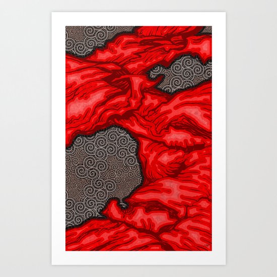 Red rock Art Print