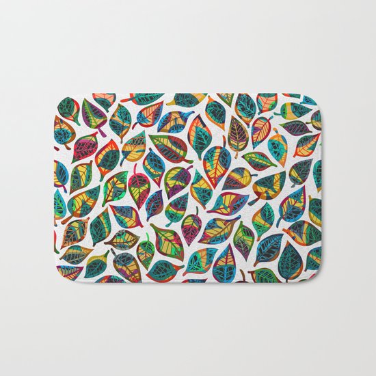 Multicolor Leaf Pattern 2 Bath Mat