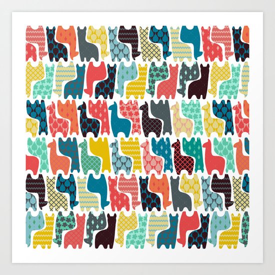 baby llamas Art Print