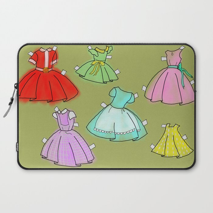 1950 S Paper Doll Dresses Laptop Sleeve By Drawncurtains Society6