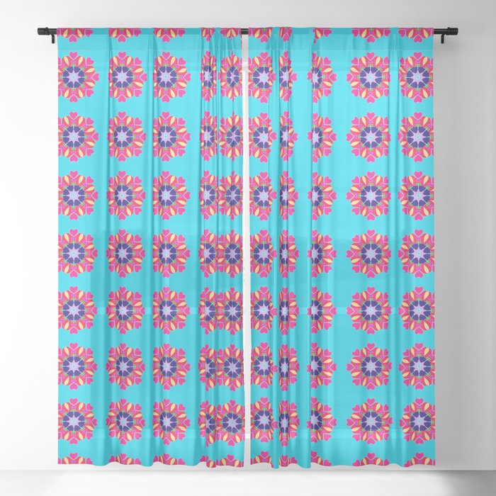 I Heart Mandalas Sheer Curtain