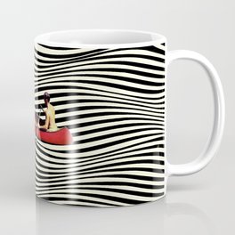 Illusionary Boat Ride Coffee Mug | Opticalillusion, Collageartist, Optical, Opart, Boat, Digital, Cutandpaste, Psychedelic, Modern, Surreal 