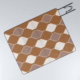 Brown + Tan Southwest Ethnic Pattern Picnic Blanket