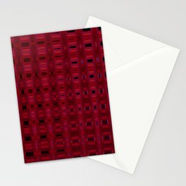 Crimson Red And Black Irregular Pattern Stationery Card