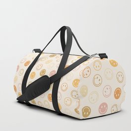 Neutral Smiley Face Pattern Duffle Bag