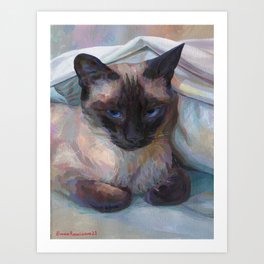 Siamese cat Art Print