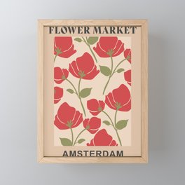 Flower Market | Amsterdam, Netherlands | Floral Art Framed Mini Art Print